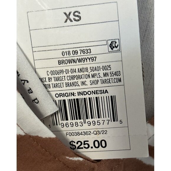 A New Day Womens XS Midi Slip Dress Zebra Print Sleeveless Brown Ivory Satin - Picture 5 of 5